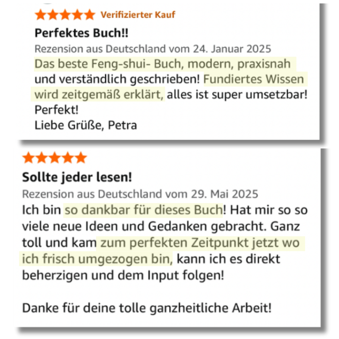 Feedback zum Feng Shui Buch von Eva Titze - perfektes Buch